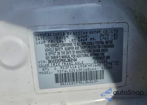 2019 Nissan Versa Note S from USA, damaged, VIN 3N1CE2CP9KL363134